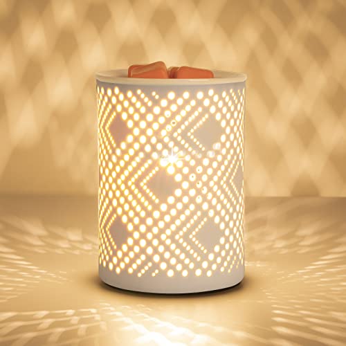 Electric Wax Warmer for Scented Wax Melts with Light Diamond Craft (2 Count)