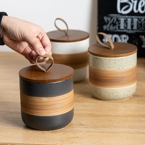 Large Coffee Container with Lid Ceramic Coffee Canister for Kitchen