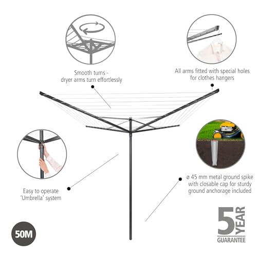Topspinner Outdoor 4 Arm Spinning Clothesline