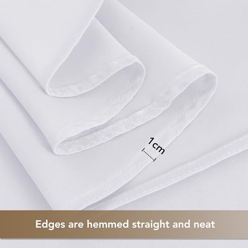 White Tablecloths for 8 Foot Rectangle Tables (8 Count)