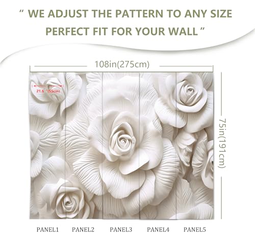 3D Relief Flower Wallpaper Mural