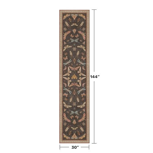 Orange Brown Hallway Runner Rug 2'6"x12' (30 Sq Ft)