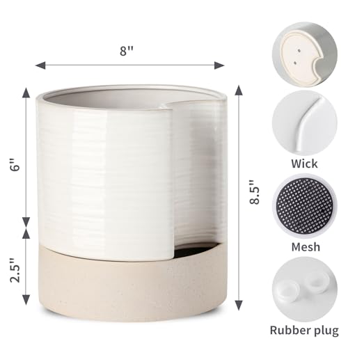 Ceramic Self Watering Plant Pot for Indoor Plants