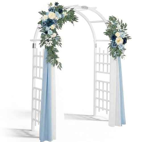 7Ft White Wooden Arbor Arch