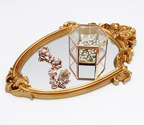 16.5 x 11 inch Antique Mirror Shield Shape
