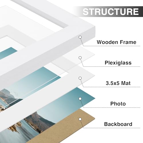 4x6 Picture Frames Set of 9 for Wall or Tabletop Display (9 Count)