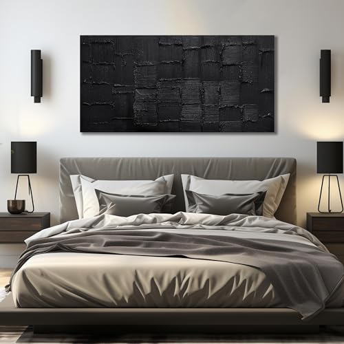 Large Abstract Pictures Wall Decor for Living Room Black Hand