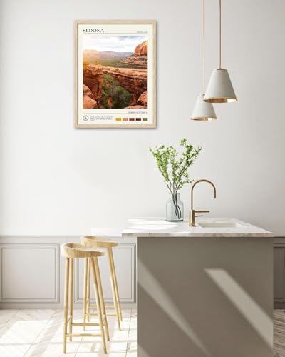 12x16IN Sedona Framed Wall Art Red Rock Canvas Print