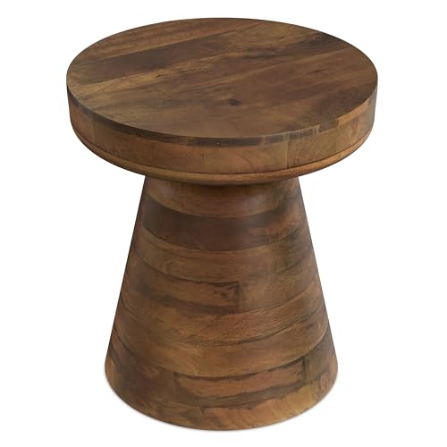 Robbie 16" Wide Solid Wood Rectangular End Table in Walnut Brown