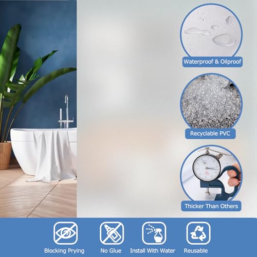 Frosted Window Privacy Film (12.8981 Sq Ft)