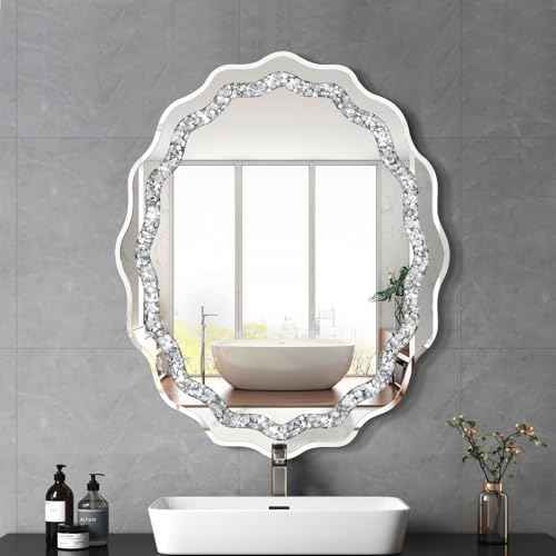 24x30 Inch Frameless Oval Wall Mirror for Bathroom Sink