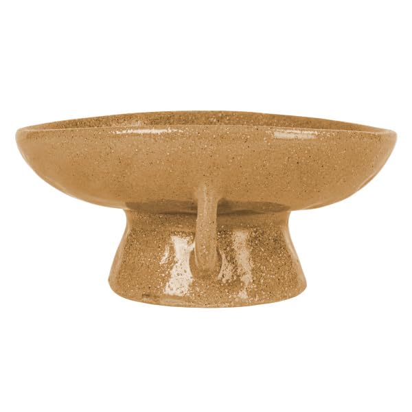 Stoneware Footed Pedestal Bowl with Handles