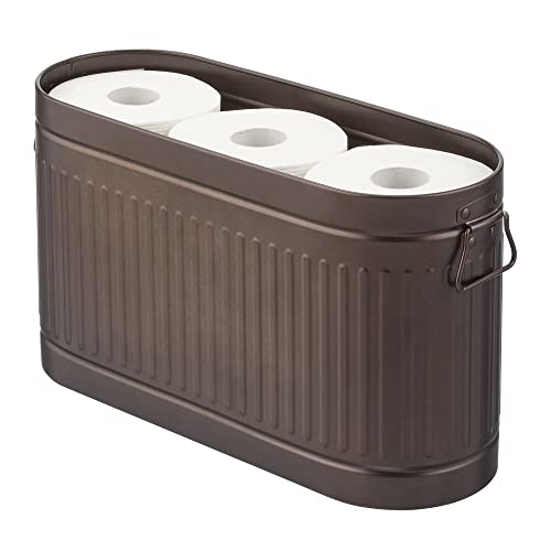 Large Steel Free Standing Toilet Paper Organizer (6 Count)