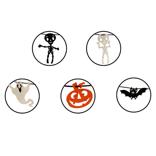 9 Foot Halloween Garland Felt Banner Chain Decorations Indoor & Outdoor (2 Count)