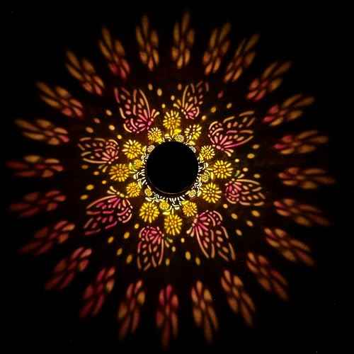 Butterfly Solar Lantern Lights with Colorful Projection (2 Count)