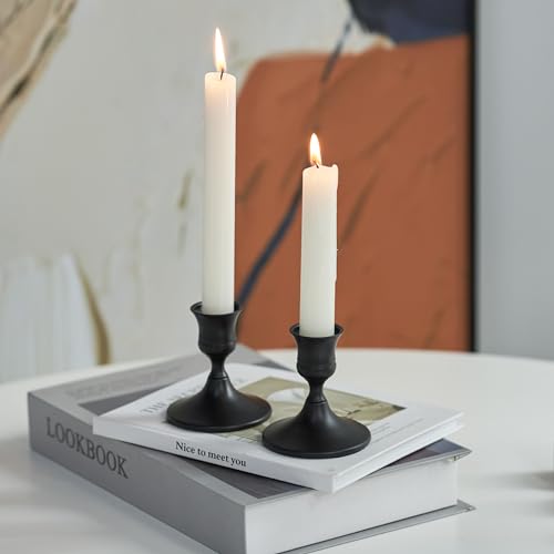 Willceka Black Taper Candle Holder (2 Count)