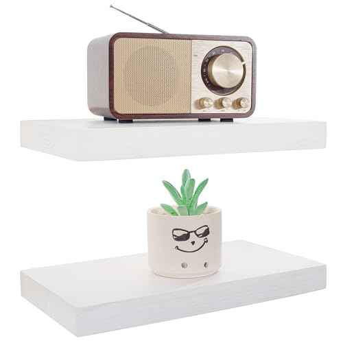 Wood Floating Shelves 12 inch Set of 2 (2 Count)