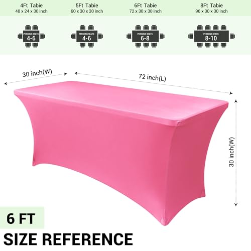6ft Stretch Spandex Table Cover (4 Count)