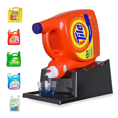 Liquid Laundry Detergent Dispenser Holder with Drip Tray (154 Fl Oz)