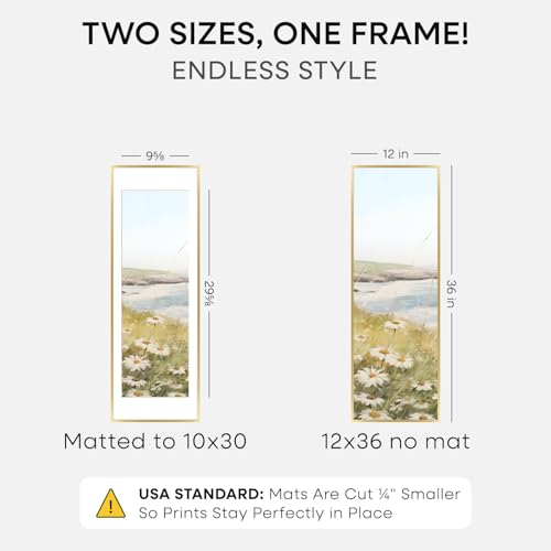12x36 Gold Picture Frame (3 Count)