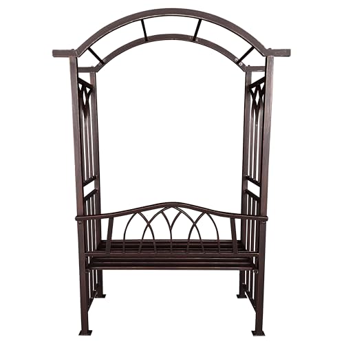 Bronze Aluminum Garden Arbor Arch with 2