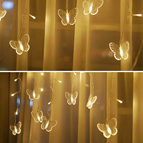 Butterfly Curtain Fairy Lights USB Plug in