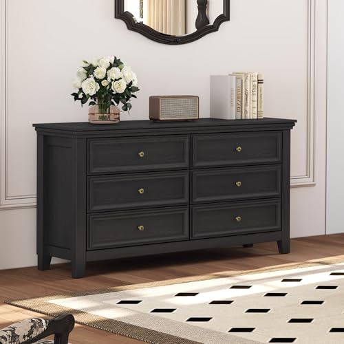 Black 6 Drawer Dresser