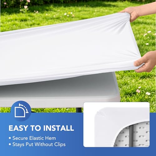 Fitted Tablecloth for 6 Foot Rectangle Tables (2 Count)