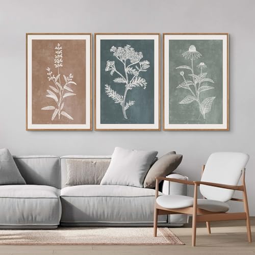 Neutral Botanical Framed Canvas Wall Art Set (3 Count)
