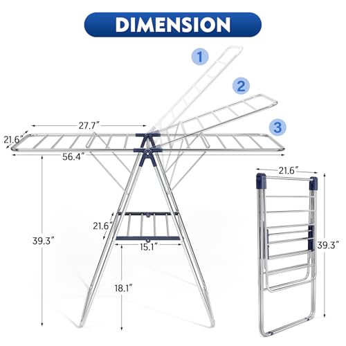 Large Stainless Steel Clothes Drying Rack