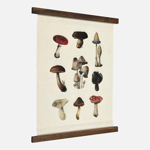 Hanging Linen Mushroom Tapestry Vintage Wall Art Hanging