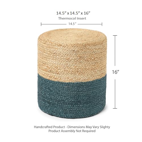 Jute Braided Pouf Ottoman