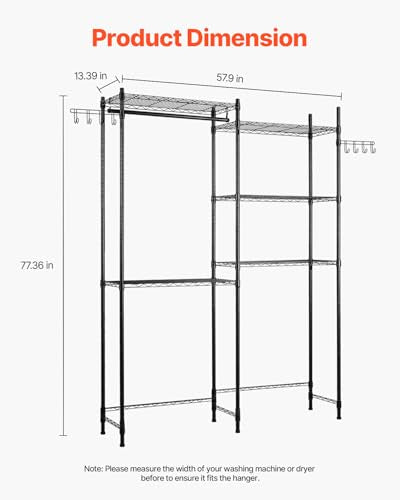 Over The Washer and Dryer Storage Shelf (5 Count)