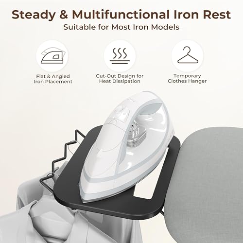 Ironing Board 43"x14" with Heavy Duty Iron Rest