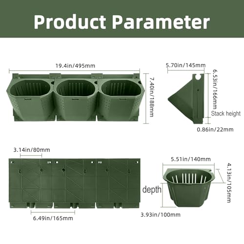 36 Pockets Self Watering Wall Mounted Vertical Planter