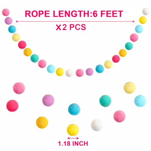 Easter Pom Pom Garland Decorations (2 Count)