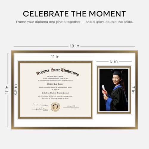 11x18 Bronze Diploma Frame (3 Count)
