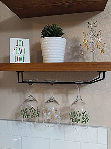 14 Inch Black Wine Glass Rack (4 Count)
