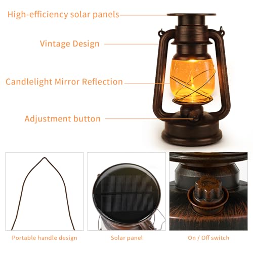 2 Pack Solar Hanging Lantern Outdoor