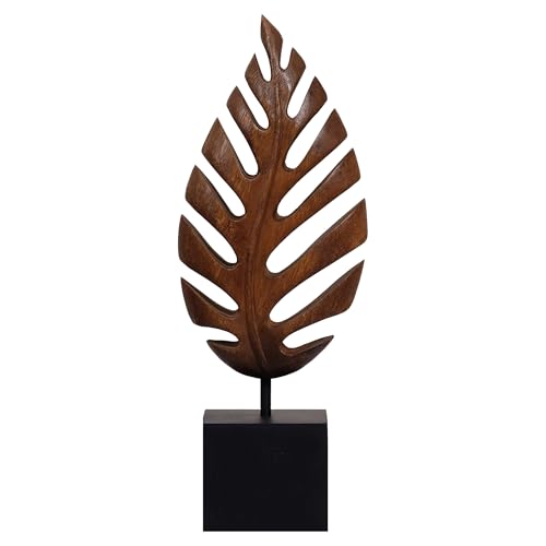 Solid Wood Leaf Sculpture