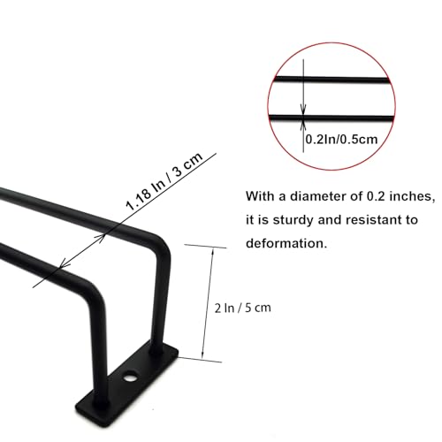10.8 Inch Black Wine Glass Rack (4 Count)