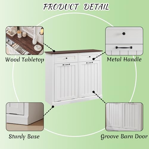 Double Tilt Out Laundry Hamper Cabinet