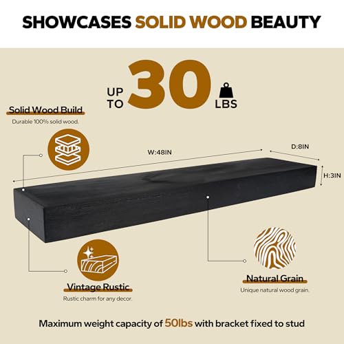 Floating Shelves 3 inch Thick for Wall Set of 2 (2 Count)