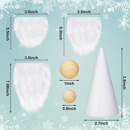 60 Pcs Gnome Craft Kit with Foam Cones