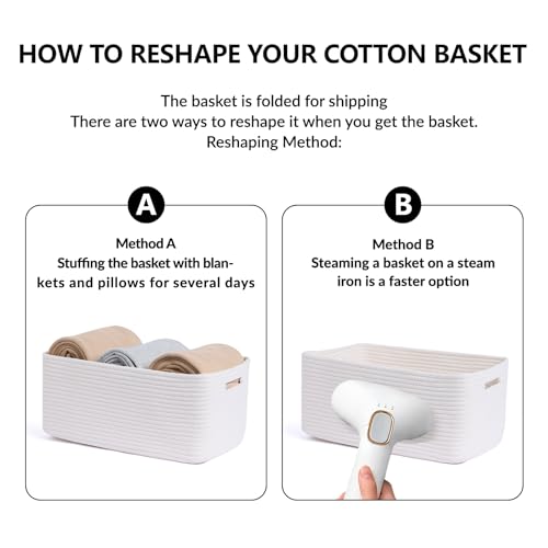 Large Storage Baskets for Organizing (4 Count)