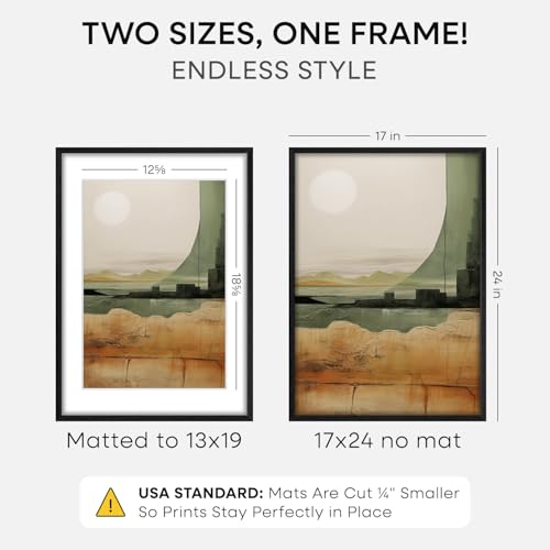 17x24 Black Oak Picture Frame (2 Count)