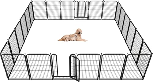 Metal Dog Playpen 40in H 24 Panels Heavy Duty Dog Fence