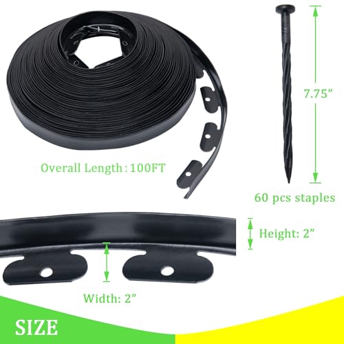 Landscape Edging 2 Inch Tall 100 FT