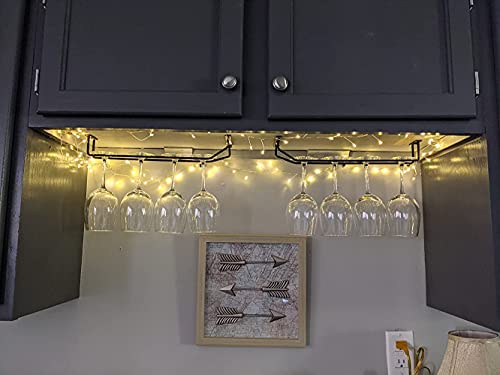 14 Inch Black Wine Glass Rack (4 Count)
