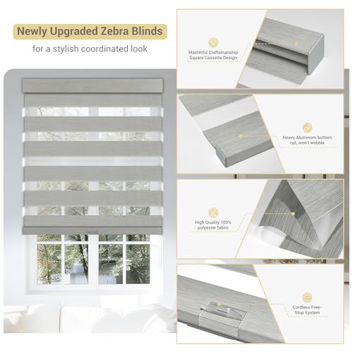 Cordless Zebra Blinds for Windows